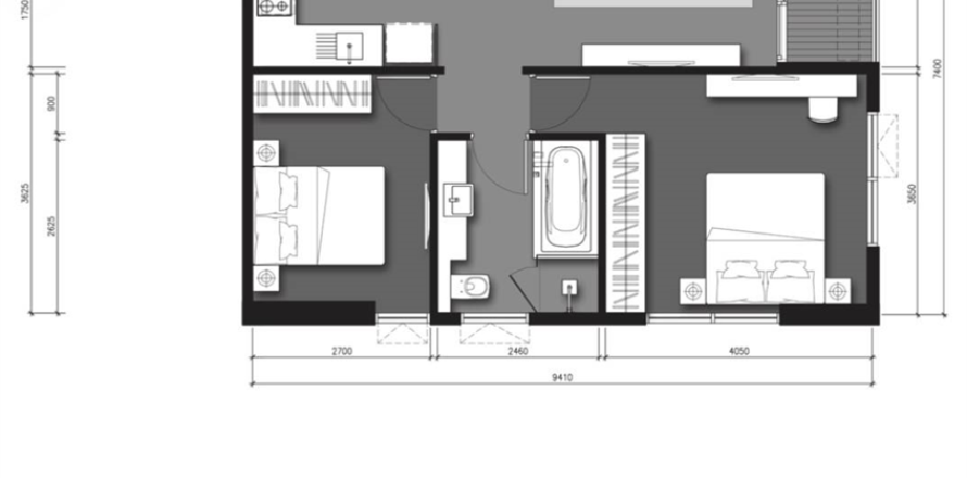 Eigentumswohnung in Bangkok, Thailand, 2 Schlafzimmer  № 188059