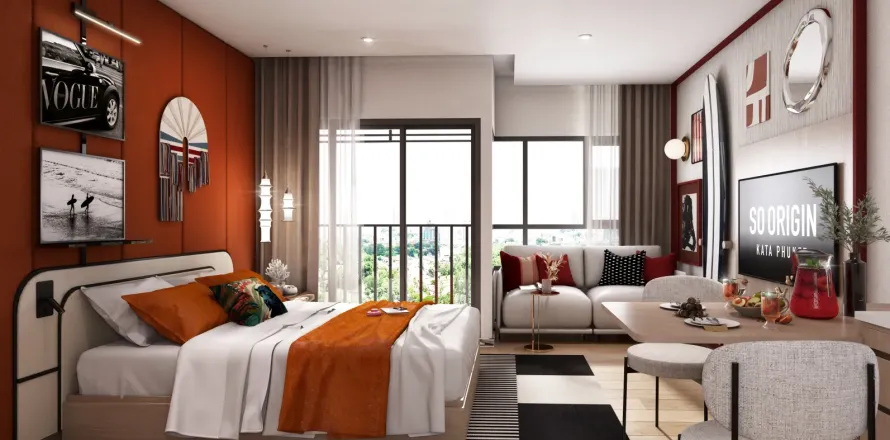 Estudio en el condominio en Kata, Tailandia № 134339