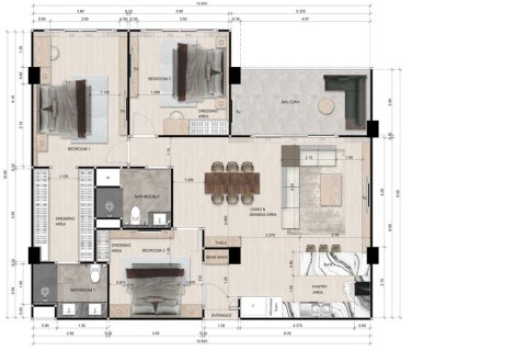 Eigentumswohnung auf Jomtien Beach, Pattaya, Thailand, 3 Schlafzimmer № 170259 - Foto 14