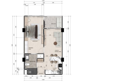 Condominio de 1 dormitorio en Jomtien Beach, Pattaya, Tailandia № 170261 - foto 11