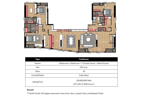 Condominio de 3 dormitorios en Bangkok, Tailandia № 165521 - foto 10