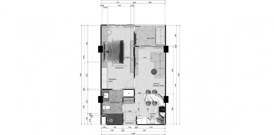 Off-Plan Zensiri Residences auf Jomtien Beach, Pattaya, Thailand № 133131 - Foto 1