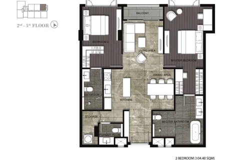 Eigentumswohnung in Bangkok, Thailand, 2 Schlafzimmer № 166977 - Foto 4