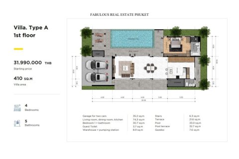 Chalet de 4 dormitorios en Rawai, Tailandia № 179723 - foto 6