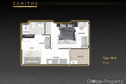 Condominio de 1 dormitorio en Pattaya, Tailandia № 194552 - foto 22