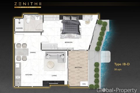 Condominio de 1 dormitorio en Pattaya, Tailandia № 194552 - foto 25