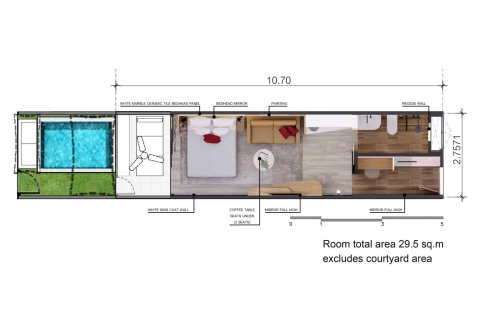 Wohnung in Pattaya, Thailand 1 Schlafzimmer № 166536 - Foto 17