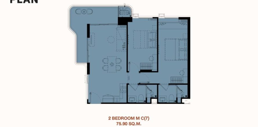 Eigentumswohnung in Phuket, Thailand, 2 Schlafzimmer № 156360