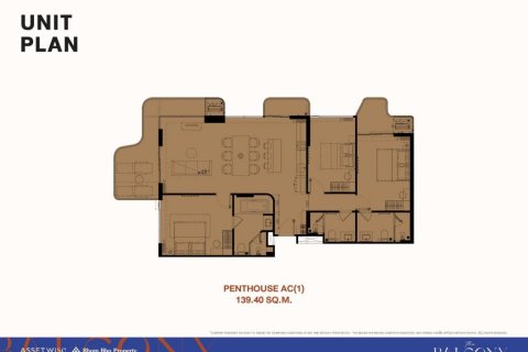 Penthouse in Phuket, Thailand 3 Schlafzimmer № 156359