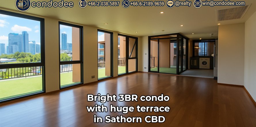 Condominio de 3 dormitorios en Sathon, Bangkok, Tailandia № 201226