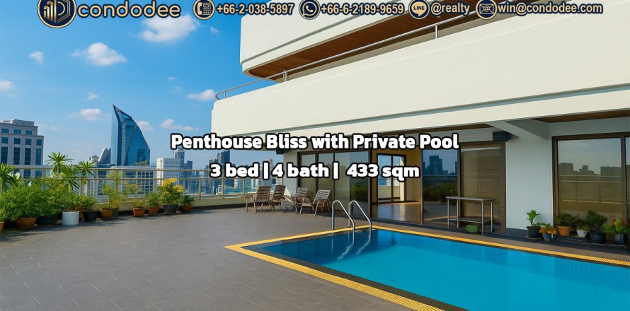 Condo à Watthana, Bangkok, Thaïlande, 3 chambres № 201225