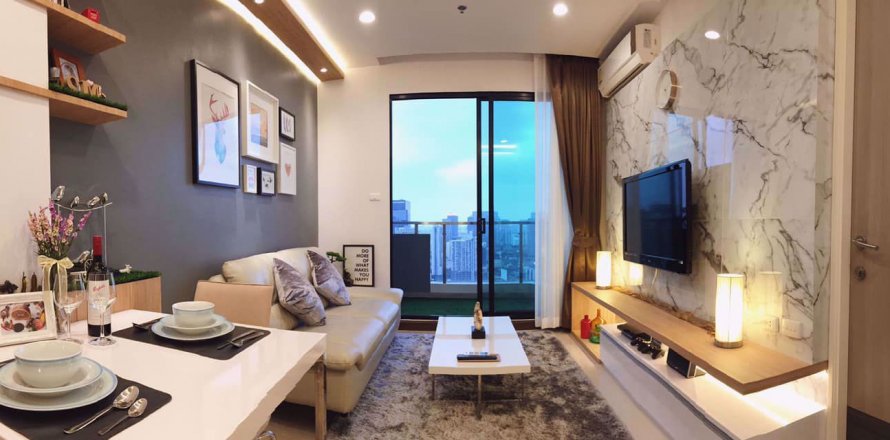 Condominio de 1 dormitorio en Huai Khwang, Bangkok, Tailandia № 47549