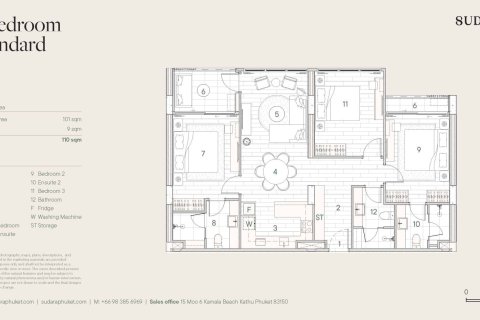 Condominio de 3 dormitorios en Bang Tao, Tailandia № 165886 - foto 10