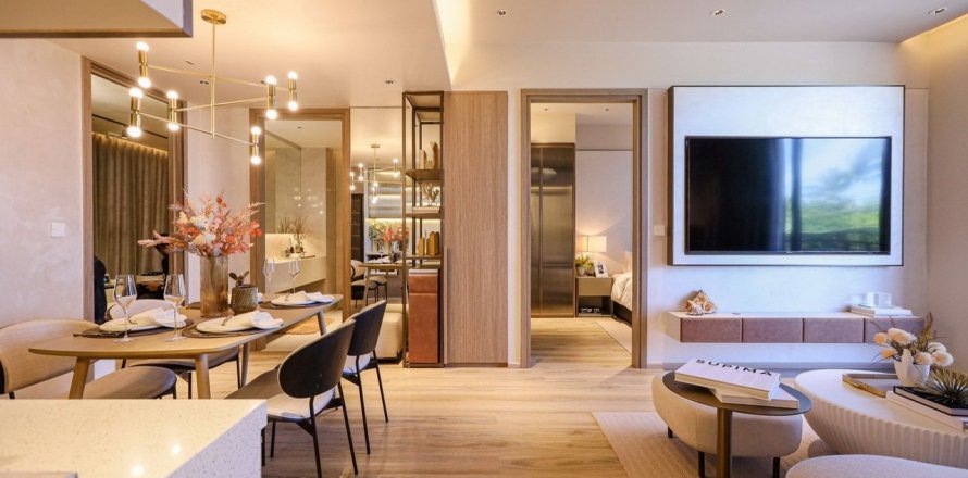 Condo à Chon Buri, Thaïlande, 2 chambres à Arom Jomtien  № 64866