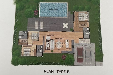 Villa in Hua Hin, Thailand 3 Schlafzimmer № 169948 - Foto 13