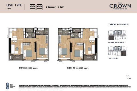 Condominio de 2 dormitorios en Bangkok, Tailandia № 165617 - foto 13
