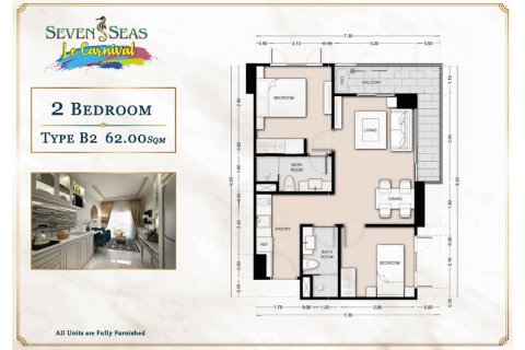 Condominio de 2 dormitorios en Jomtien Beach, Pattaya, Tailandia № 165621 - foto 23