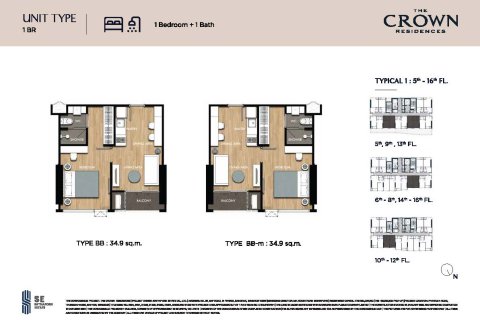 Condominio de 1 dormitorio en Bangkok, Tailandia № 165619 - foto 12