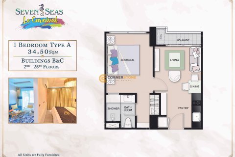 Estudio en el condominio en Jomtien Beach, Pattaya, Tailandia № 113466 - foto 6
