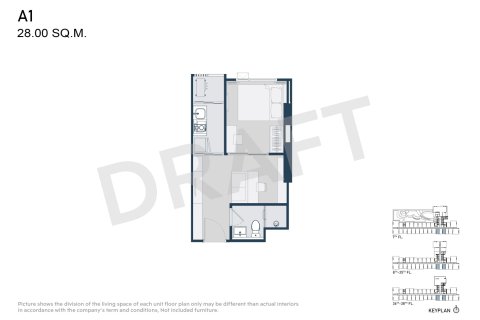 Condominio de 1 dormitorio en Bangkok, Tailandia № 170196 - foto 14