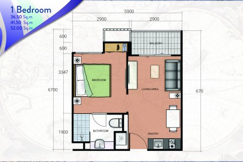 Apartamento de 1 dormitorio en Jomtien Beach, Pattaya, Tailandia № 169664 - foto 16