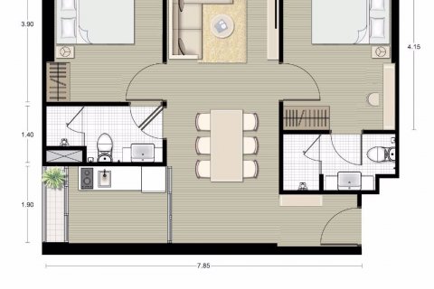 Condo in Watthana, Bangkok, Thailand, 2 bedrooms № 47577 - photo 17