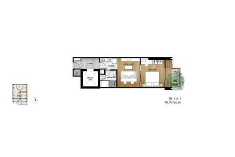 Eigentumswohnung in Bangkok, Thailand, 1 Schlafzimmer № 143701 - Foto 7