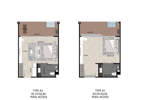 Condo sur Naithon Beach, Thaïlande, 1 chambre № 166646 - photo 11
