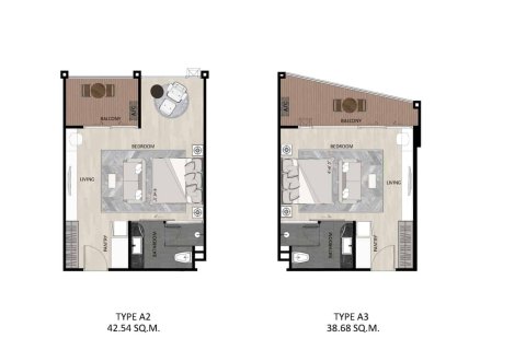 Condominio de 1 dormitorio en Naithon Beach, Tailandia № 166645 - foto 14