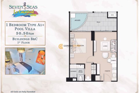 Studio in the Condo on Jomtien Beach, Pattaya, Thailand № 113465 - photo 18