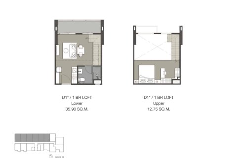 Condominio de 1 dormitorio en Thonburi, Bangkok, Tailandia № 166905 - foto 21
