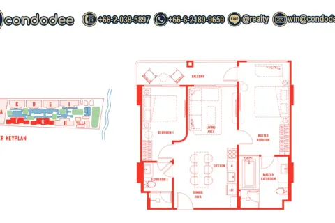 Eigentumswohnung in Bangkok, Thailand, 2 Schlafzimmer  № 220519 - Foto 12
