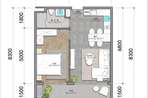 Condominio de 1 dormitorio en Layan Beach, Tailandia № 166010 - foto 13