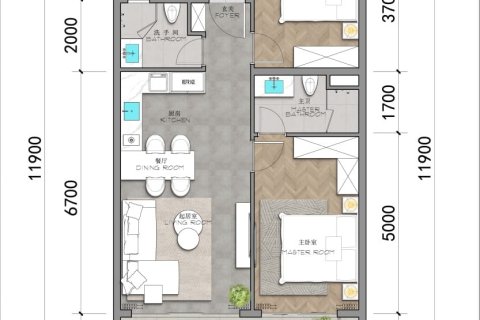 Condominio de 2 dormitorios en Layan Beach, Tailandia № 166008 - foto 13
