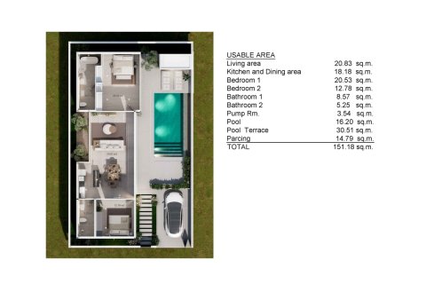 Villa in Phuket, Thailand 2 Schlafzimmer № 222636 - Foto 20