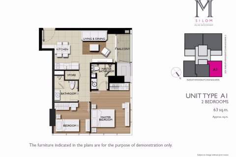Condo in Bang Rak, Bangkok, Thailand, 2 bedrooms № 47757 - photo 12