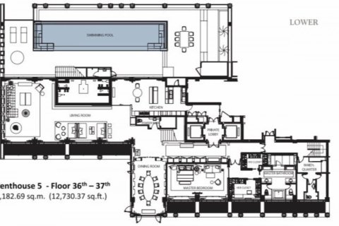 Penthouse in Bangkok, Thailand 4 Schlafzimmer № 180766 - Foto 28