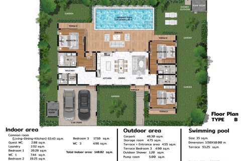 Chalet de 3 dormitorios en Hua Hin, Tailandia № 170050 - foto 11