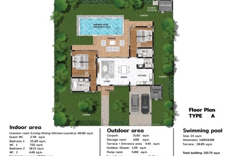 Villa in Hua Hin, Thailand 2 Schlafzimmer № 170051 - Foto 12