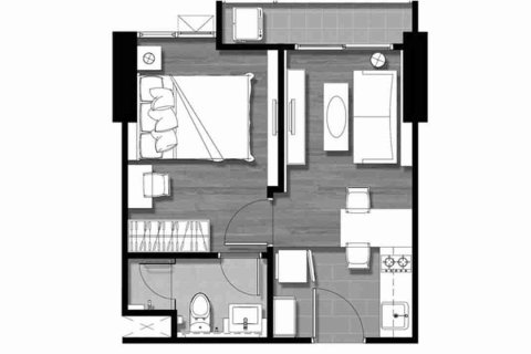 Condominio de 1 dormitorio en Bangkok, Tailandia № 183611 - foto 6