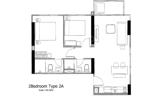 Apartamento de 2 dormitorios en Hua Hin, Tailandia № 194867 - foto 3