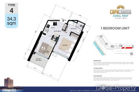 Condominio de 1 dormitorio en Pattaya, Tailandia № 117165 - foto 27