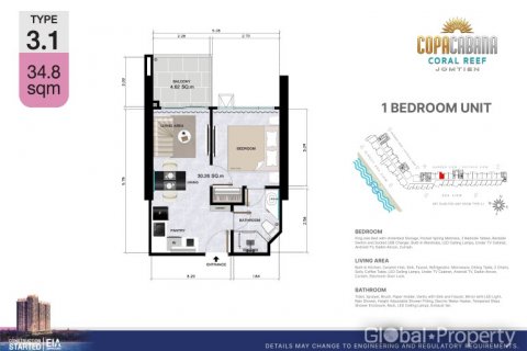 Condominio de 1 dormitorio en Pattaya, Tailandia № 117165 - foto 26
