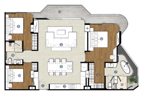Condominio de 3 dormitorios en Bang Tao, Tailandia № 165230 - foto 19
