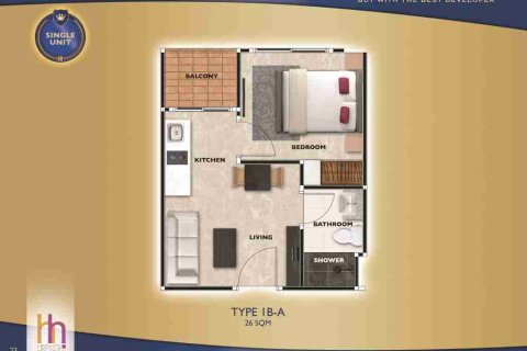 Condominio de 1 dormitorio en Pattaya, Tailandia № 208903 - foto 3