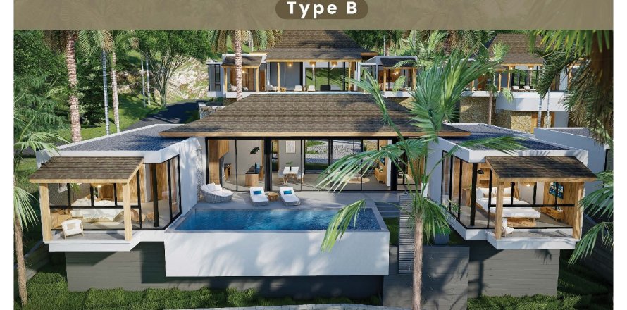 Chalet de 3 dormitorios en Ko Samui, Tailandia № 165203