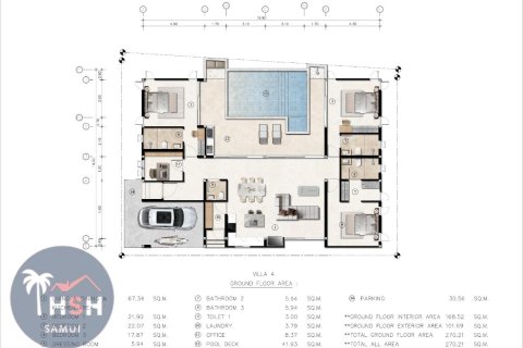 Chalet de 3 dormitorios en Ko Samui, Tailandia № 179899 - foto 7