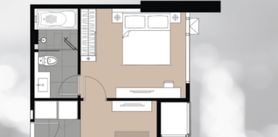 Condominio de 1 dormitorio en Bangkok, Tailandia № 143942