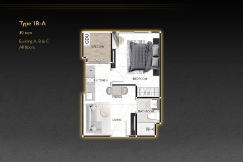 Condominio de 1 dormitorio en Bang Lamung, Tailandia № 203592 - foto 14