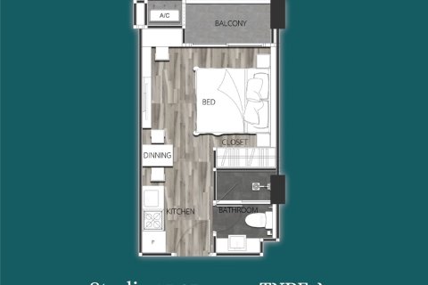 Condominio de 1 dormitorio en Bang Lamung, Tailandia № 203591 - foto 15